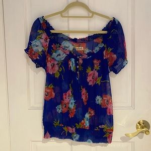 Vintage Floral Hollister Top